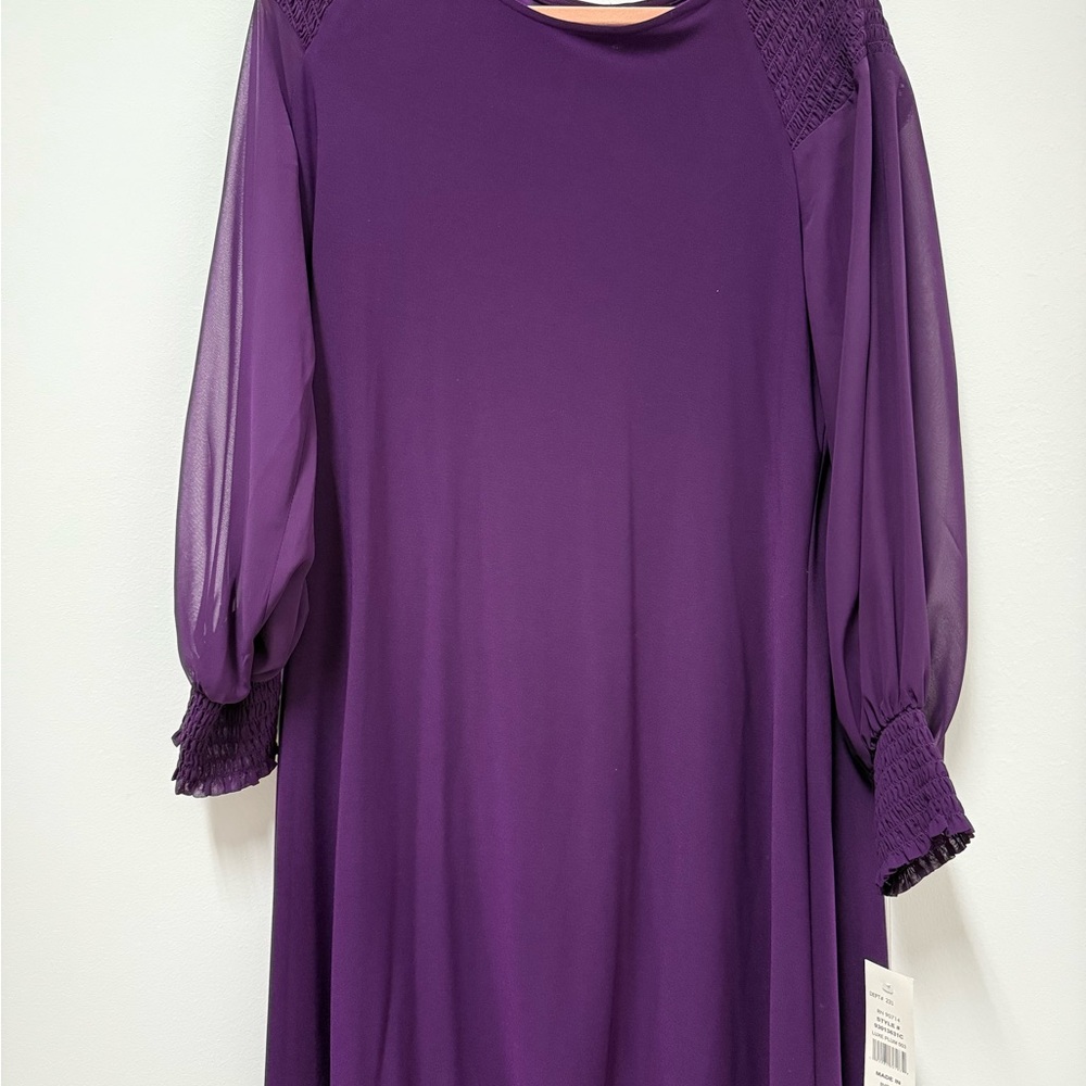 MSK Deep Purple Dress NEW With Tags